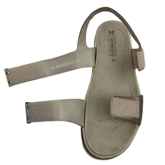 Mephisto Dominica Slingback Womens 42 Leather Sandals Bronze Wide Strap - Picture 9 of 11